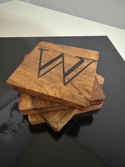 Monogram Wood Coasters