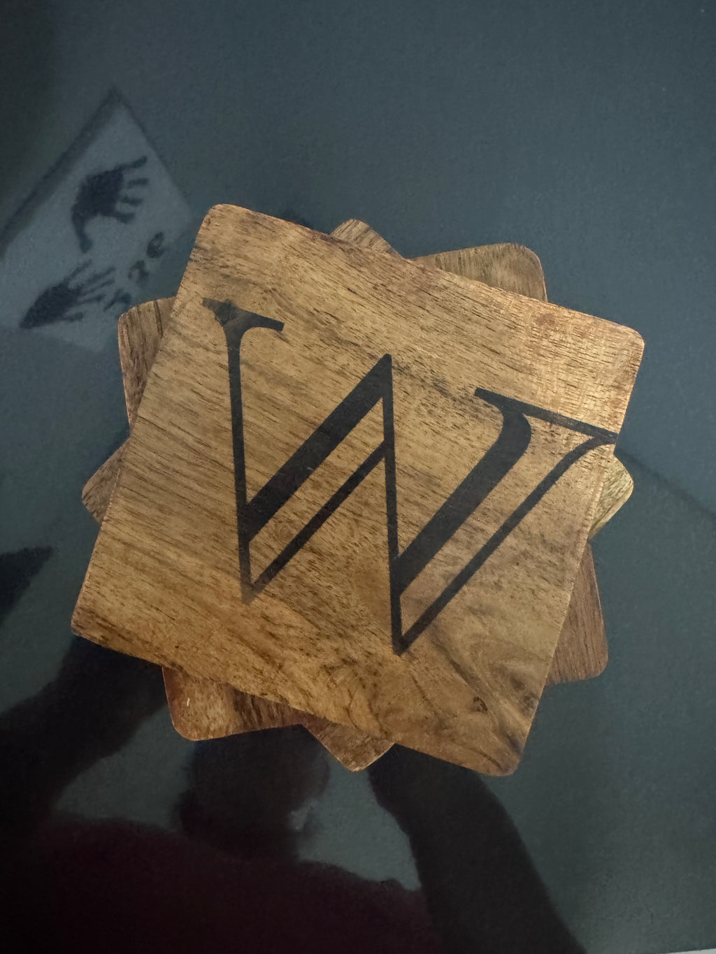 Monogram Wood Coasters