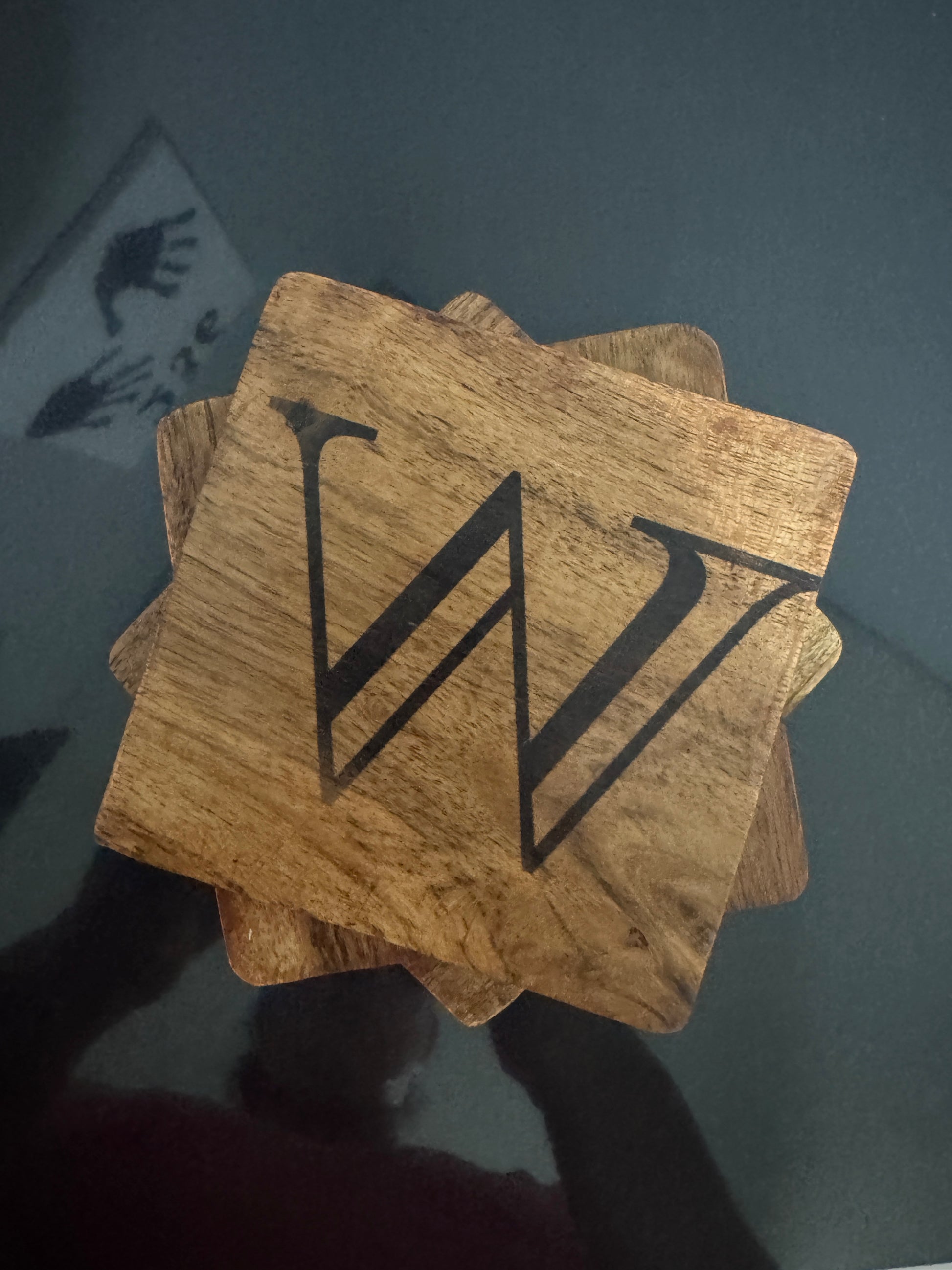 Monogram Wood Coasters